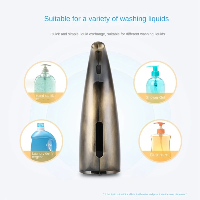 300ML Automatic Soap Dispenser, Touchless Soap Dispenser, Hands-Free Dish Soap Dispenser For Kitchen Bathroom Hotel