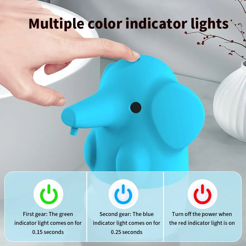 250ML Automatic Soap Dispenser Smart Touchless Infrared Soap Dispenser Wash Elephant Cartoon Home Bathroom Dispenser Quick Foaming