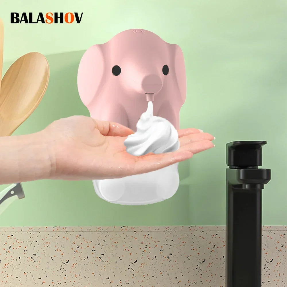 250ML Automatic Soap Dispenser Smart Touchless Infrared Soap Dispenser Wash Elephant Cartoon Home Bathroom Dispenser Quick Foaming